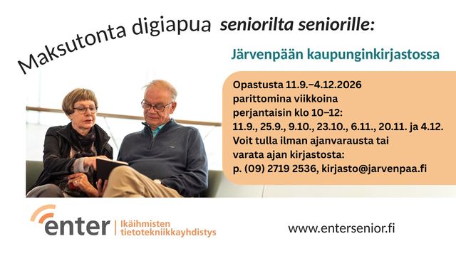 Enterin maksutonta digitukea ikäihmisille - tapahtuman kuva