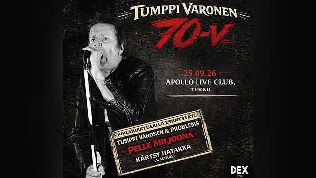Tumppi Varonen 70v-juhlakonsertti feat. Pelle Miljoona - tapahtuman kuva