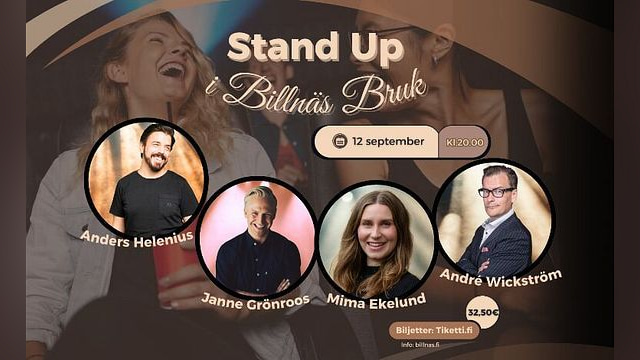 Stand up i Billnäs Bruk - tapahtuman kuva