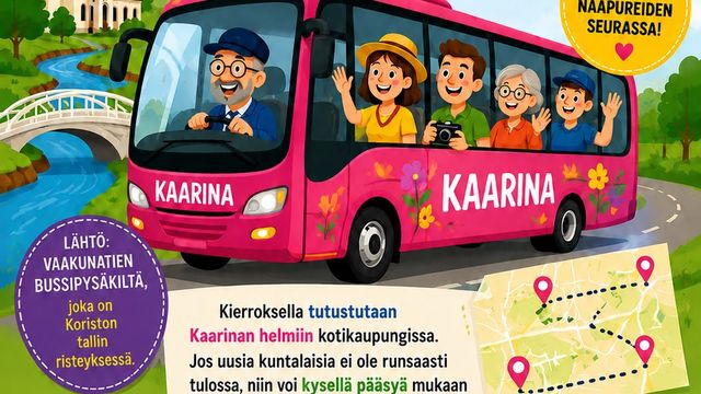 Opastettu bussikierros Kaarinassa uusille kaarinalaisille - tapahtuman kuva