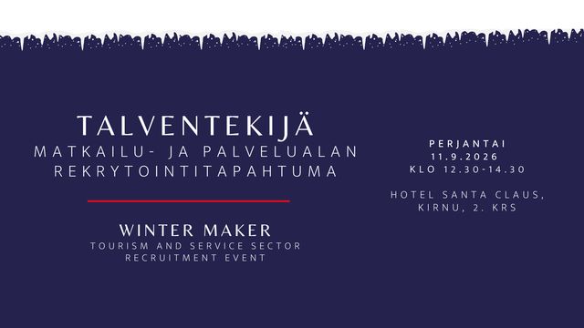 Talventekijä – matkailu- ja palvelualan rekrytointitapahtuma - tapahtuman kuva