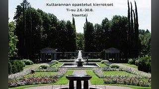 Kultarannan puutarhan opastuskierros / Guided tour in Kultaranta garden (ENG/FIN - tapahtuman kuva