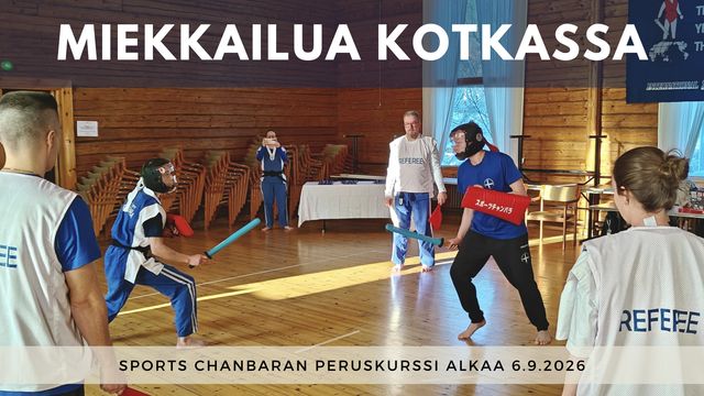 Sports Chanbaran peruskurssi Kotkassa syksyllä 2026 - tapahtuman kuva