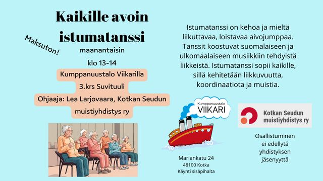 Kaikille avoin istumatanssi - tapahtuman kuva