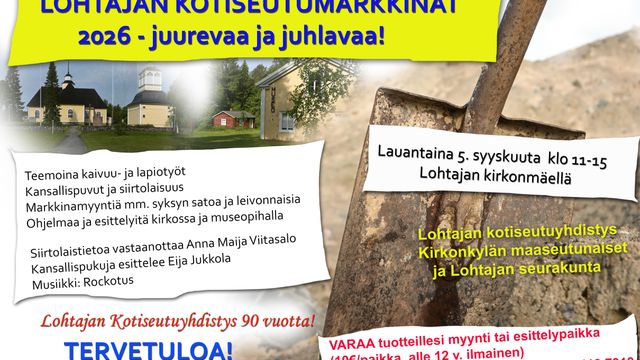 Lohtajan kotiseutumarkkinat 2026 - tapahtuman kuva