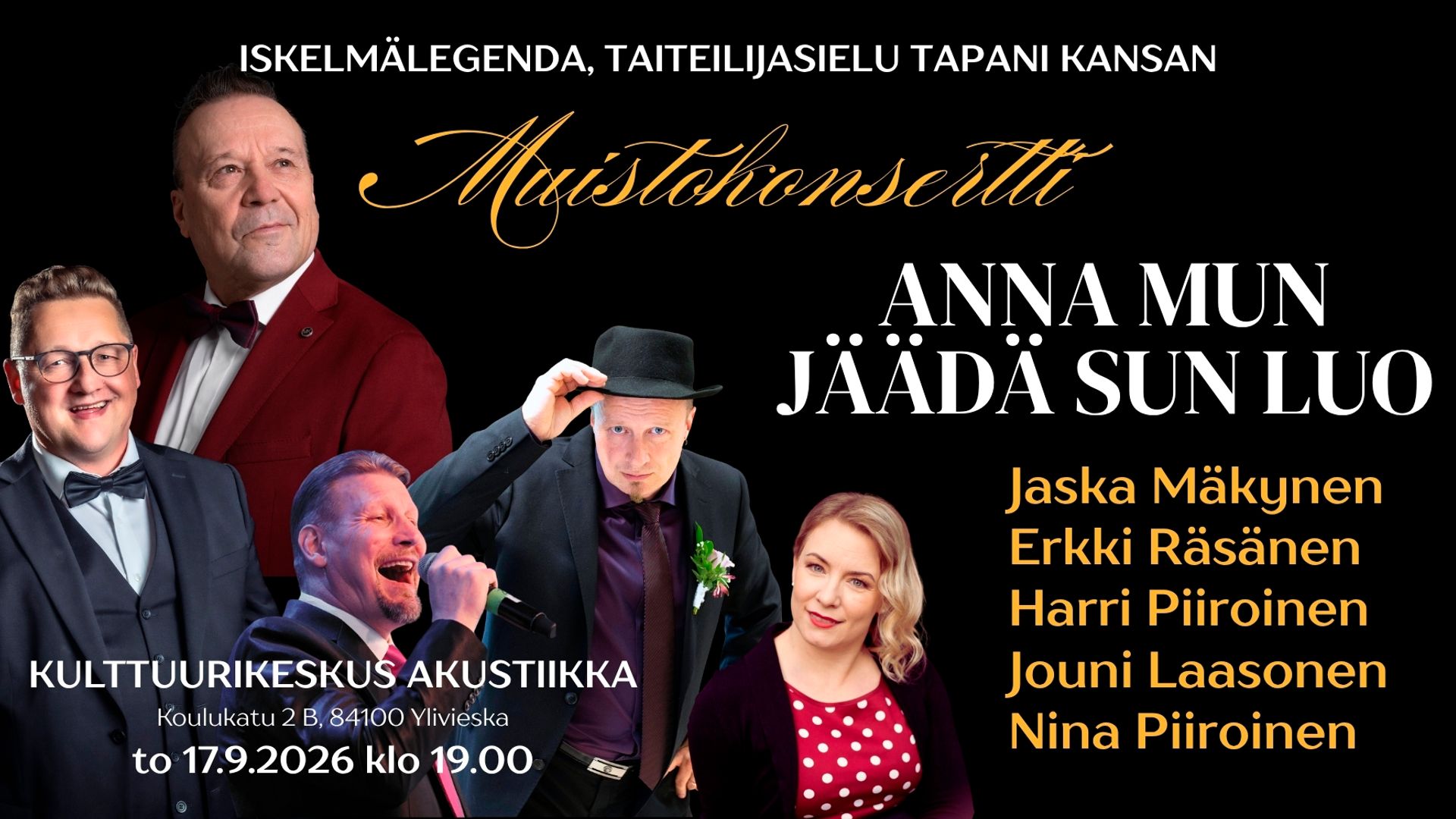Anna mun jäädä sun luo - Tapani Kansan muistokonsertti