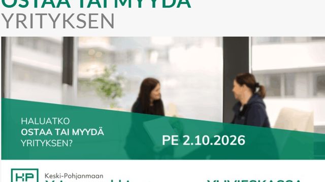 Haluatko ostaa yrityksen? Tai harkitsetko myyntiä? - tapahtuman kuva