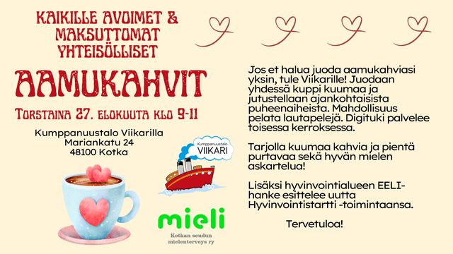 Yhteisölliset Aamukahvit - tapahtuman kuva