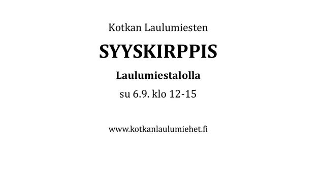 Syyskirppis - tapahtuman kuva