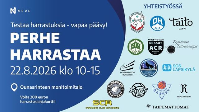 Taito Lappi on mukana Perhe harrastaa -tapahtumassa - tapahtuman kuva
