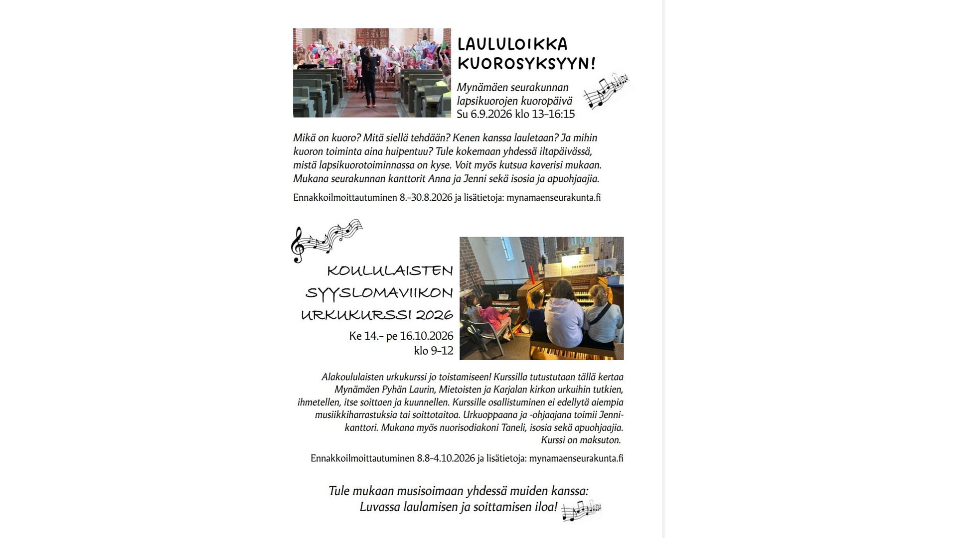 Laululoikka kuorosyksyyn