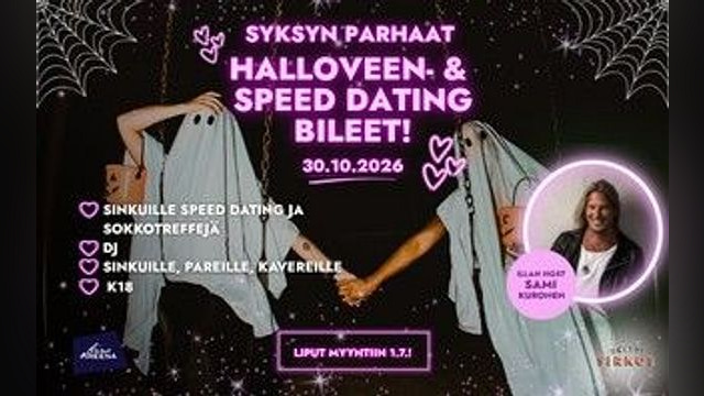 AINO AREENA ALIVE: Halloveen- ja Speed dating bileet K-18 - tapahtuman kuva