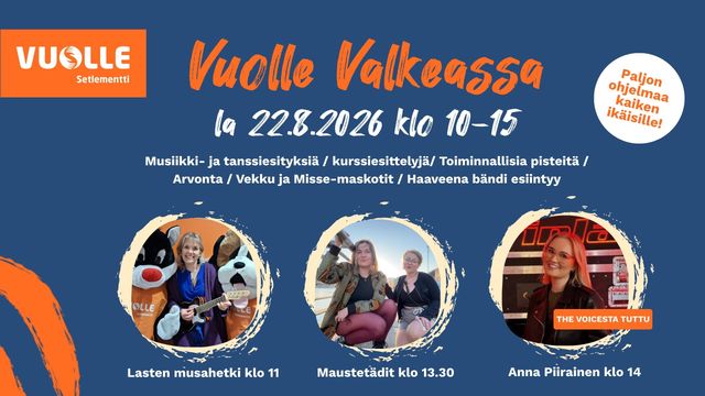 Vuolle Valkeassa- päivä 22.8.2026 - tapahtuman kuva