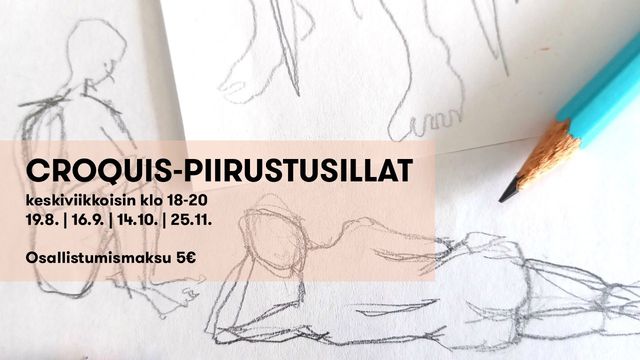 Croquis-piirustusillat Vantaan taidemuseo Artsissa - tapahtuman kuva