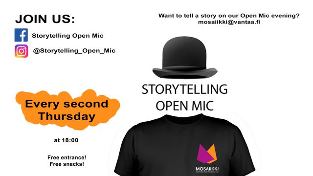 Storytelling OPEN MIC - tapahtuman kuva