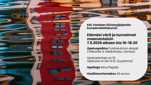 Elämäsi värit ja tunnelmat - tapahtuman kuva
